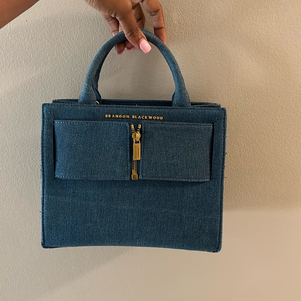Bradon Blackwood medium denim purse